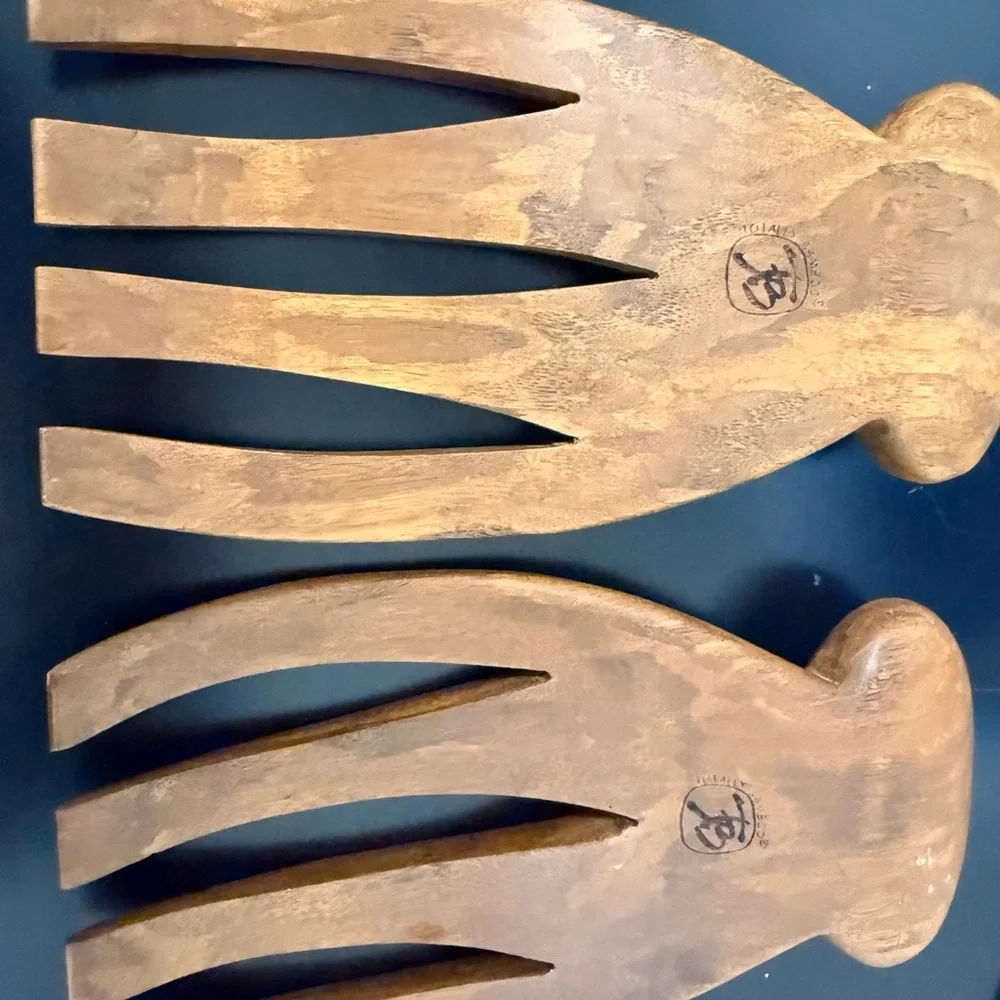 Bamboo‎ Wooden Salad Hands pasta/maccaroni handles